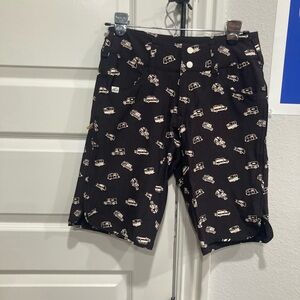 Black Patterned Women's mountain Bike Shorts